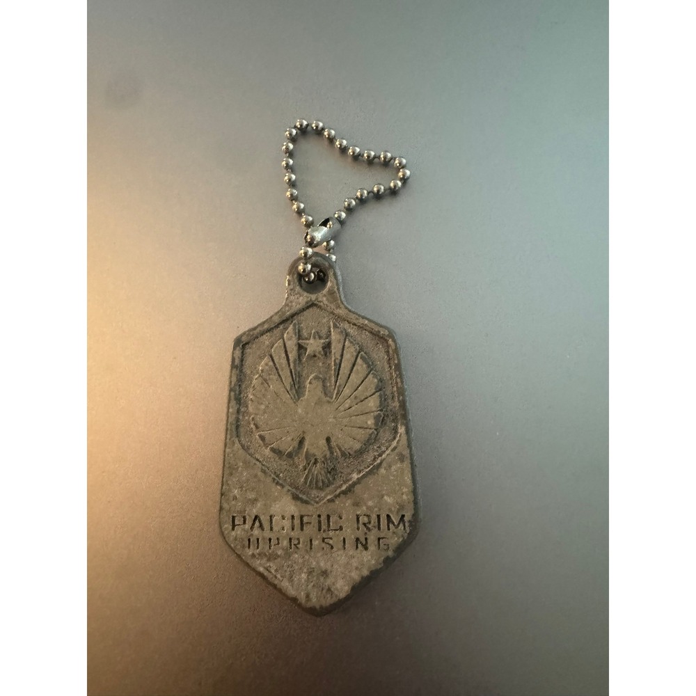 Pacific Rim Uprising Cinemark XD RealD 3D Promo Metal Dog Tag Keychain Silver